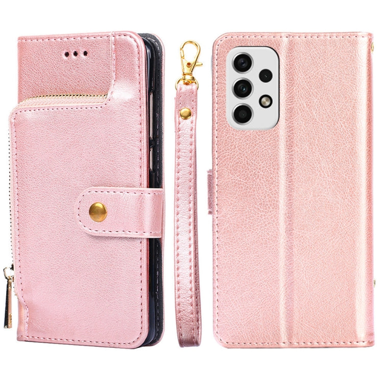 For Samsung Galaxy A23 5G Zipper Bag Leather Phone Case