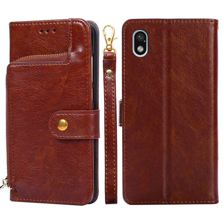 For Sony Xperia Ace III Zipper Bag Leather Phone Case