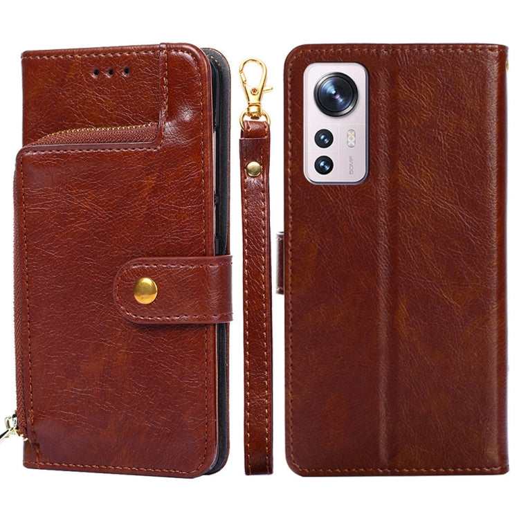 For Xiaomi 12 Pro Zipper Bag Leather Phone Case