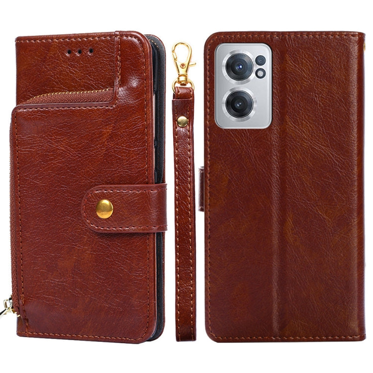 For OnePlus Nord CE 2 5G Zipper Bag Leather Phone Case