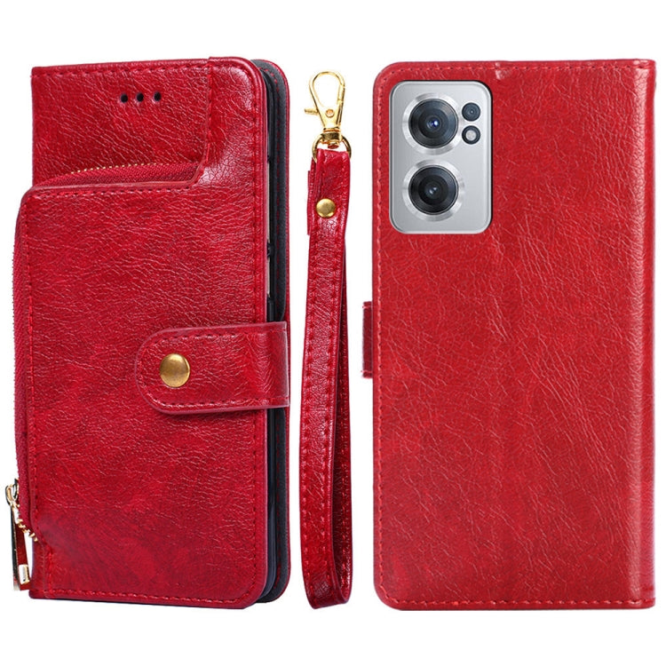 For OnePlus Nord CE 2 5G Zipper Bag Leather Phone Case