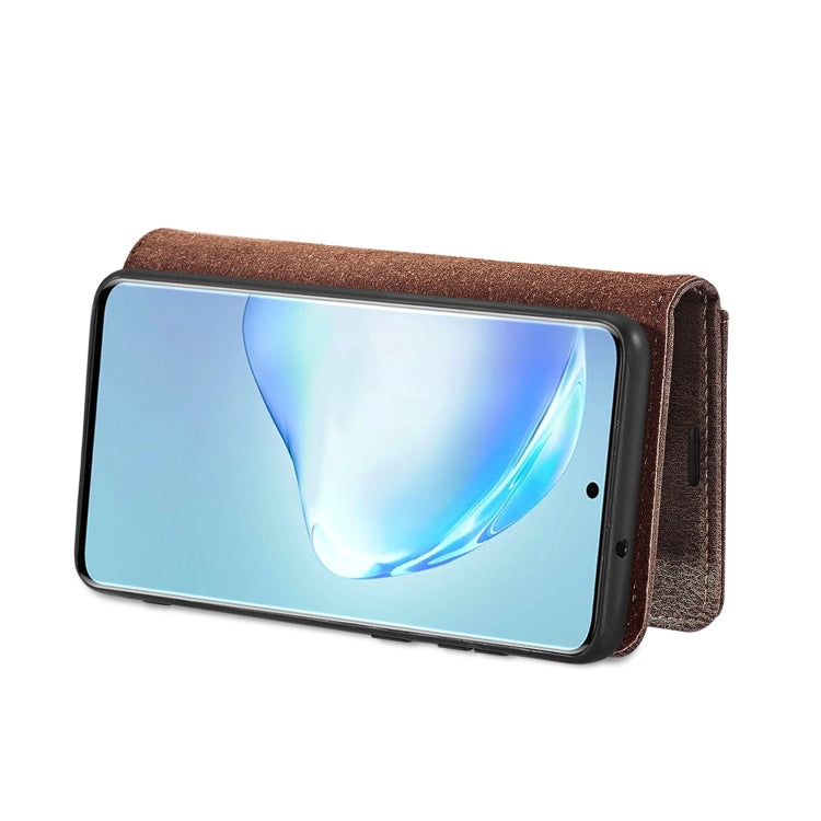 For Galaxy S20 DG.MING Crazy Horse Texture Flip Detachable Magnetic Leather Case with Holder & Card Slots & Wallet