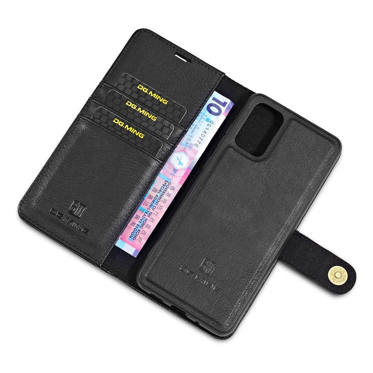 For Galaxy S20+ DG.MING Crazy Horse Texture Flip Detachable Magnetic Leather Case with Holder & Card Slots & Wallet