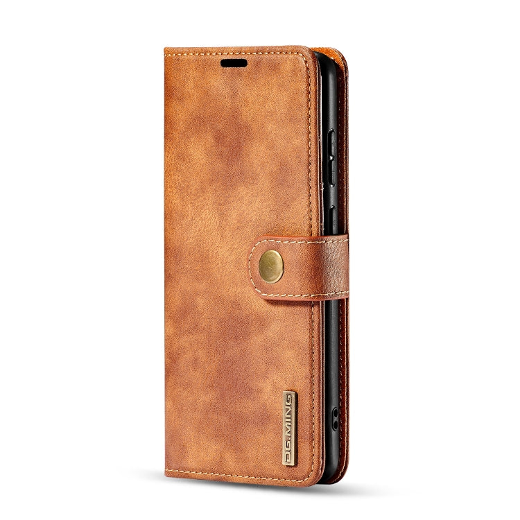 For Galaxy S20+ DG.MING Crazy Horse Texture Flip Detachable Magnetic Leather Case with Holder & Card Slots & Wallet