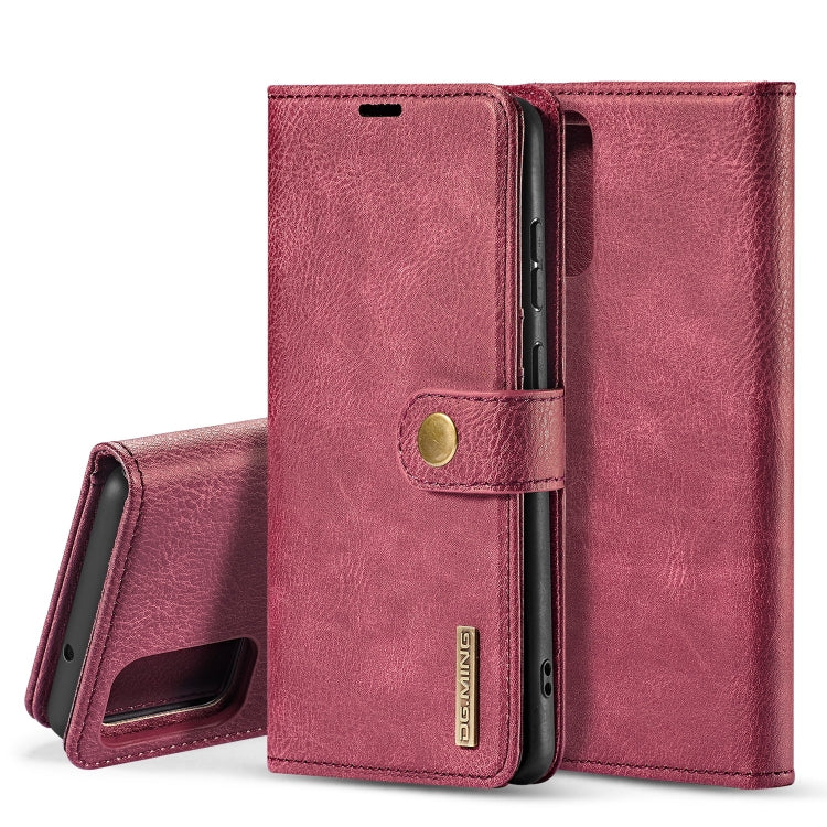 For Galaxy S20+ DG.MING Crazy Horse Texture Flip Detachable Magnetic Leather Case with Holder & Card Slots & Wallet