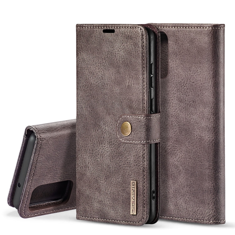 For Galaxy S20 Ultra DG.MING Crazy Horse Texture Flip Detachable Magnetic Leather Case with Holder & Card Slots & Wallet