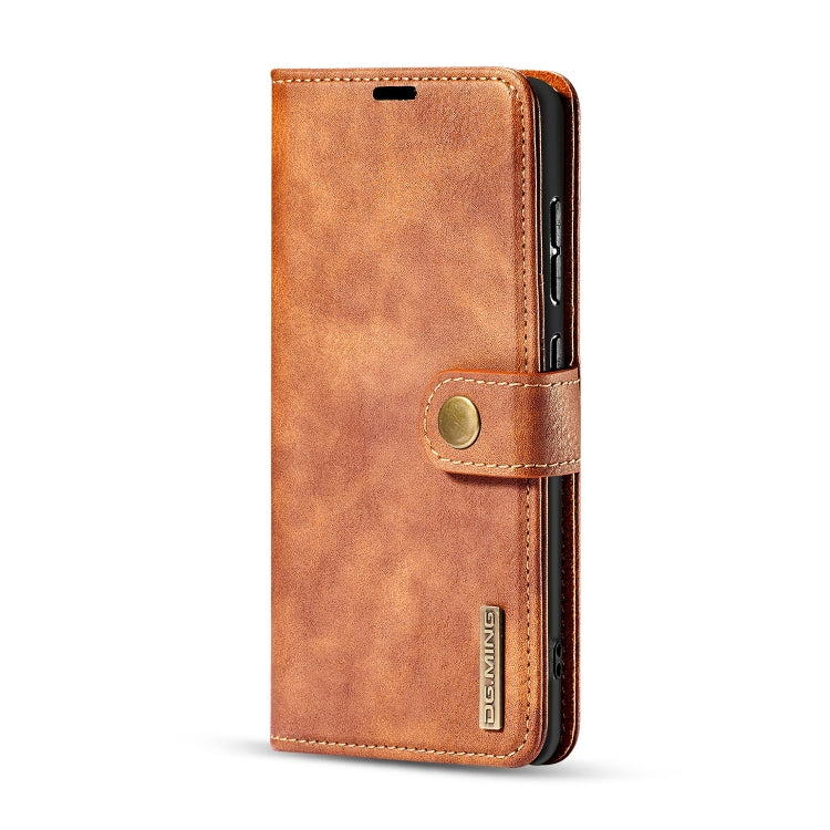 For Galaxy A51 DG.MING Crazy Horse Texture Flip Detachable Magnetic Leather Case with Holder & Card Slots & Wallet