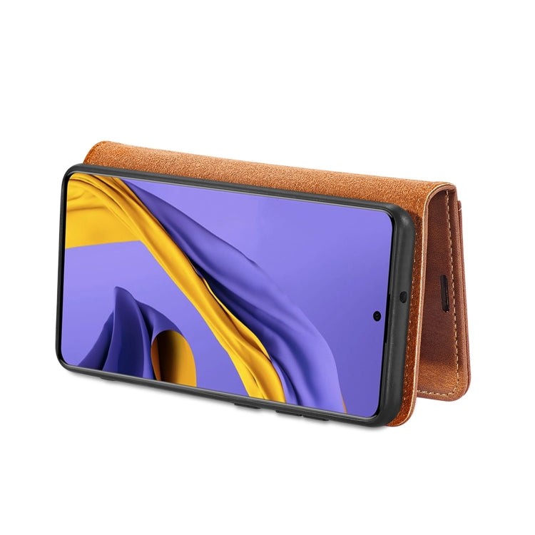 For Galaxy A51 DG.MING Crazy Horse Texture Flip Detachable Magnetic Leather Case with Holder & Card Slots & Wallet