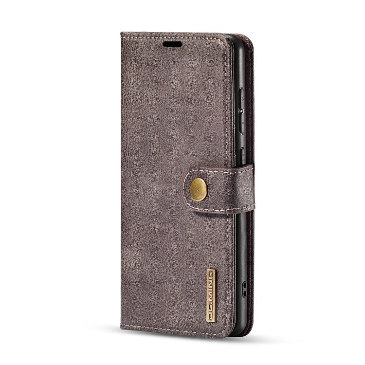 For Galaxy A51 DG.MING Crazy Horse Texture Flip Detachable Magnetic Leather Case with Holder & Card Slots & Wallet