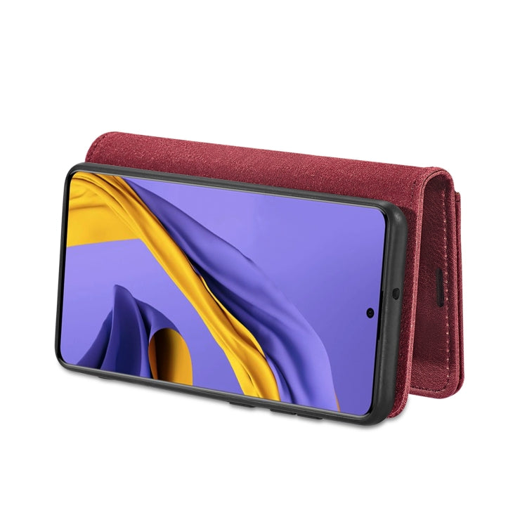 For Galaxy A51 DG.MING Crazy Horse Texture Flip Detachable Magnetic Leather Case with Holder & Card Slots & Wallet
