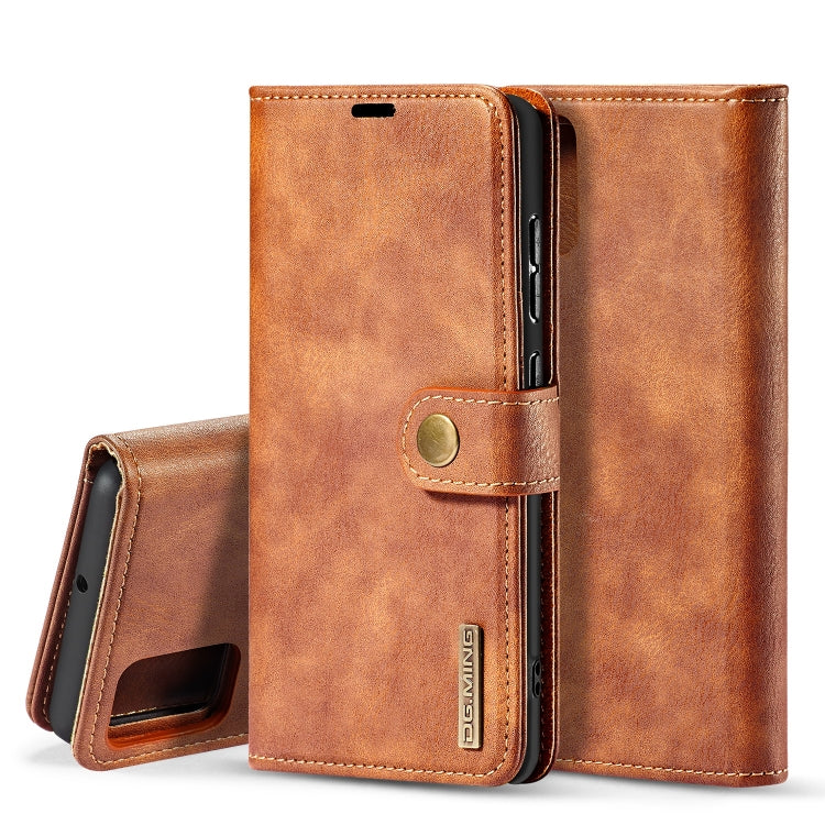 For Galaxy A71 DG.MING Crazy Horse Texture Flip Detachable Magnetic Leather Case with Holder & Card Slots & Wallet