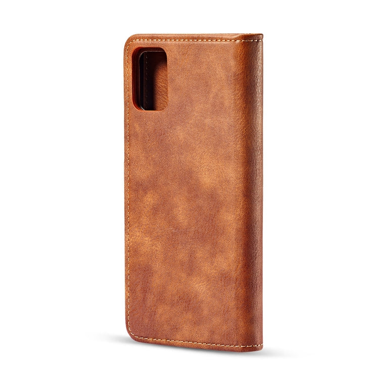 For Galaxy A71 DG.MING Crazy Horse Texture Flip Detachable Magnetic Leather Case with Holder & Card Slots & Wallet