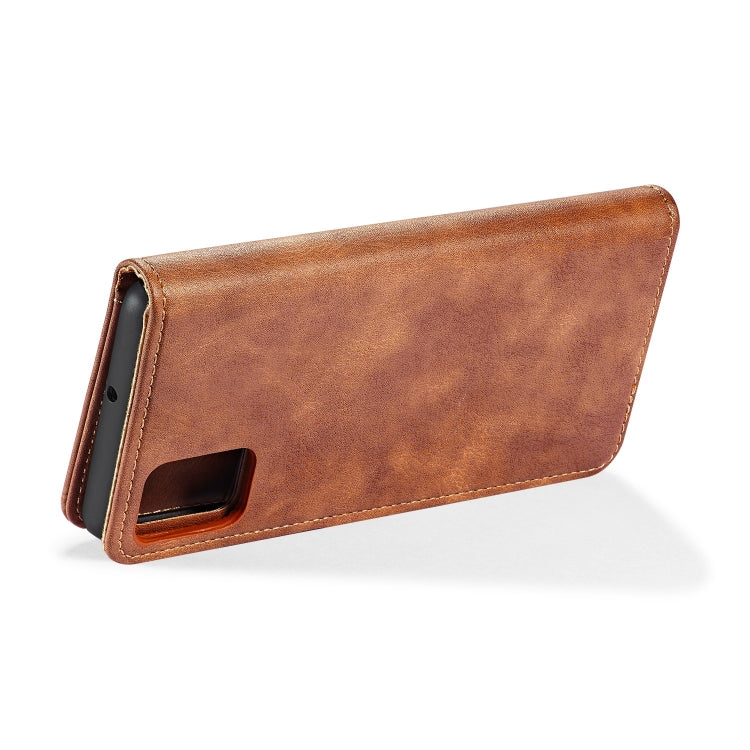 For Galaxy A71 DG.MING Crazy Horse Texture Flip Detachable Magnetic Leather Case with Holder & Card Slots & Wallet