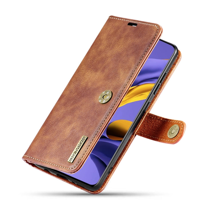 For Galaxy A71 DG.MING Crazy Horse Texture Flip Detachable Magnetic Leather Case with Holder & Card Slots & Wallet