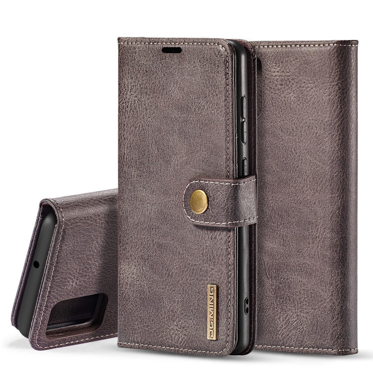 For Galaxy A71 DG.MING Crazy Horse Texture Flip Detachable Magnetic Leather Case with Holder & Card Slots & Wallet