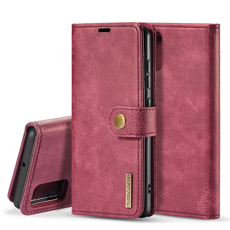 For Galaxy A71 DG.MING Crazy Horse Texture Flip Detachable Magnetic Leather Case with Holder & Card Slots & Wallet