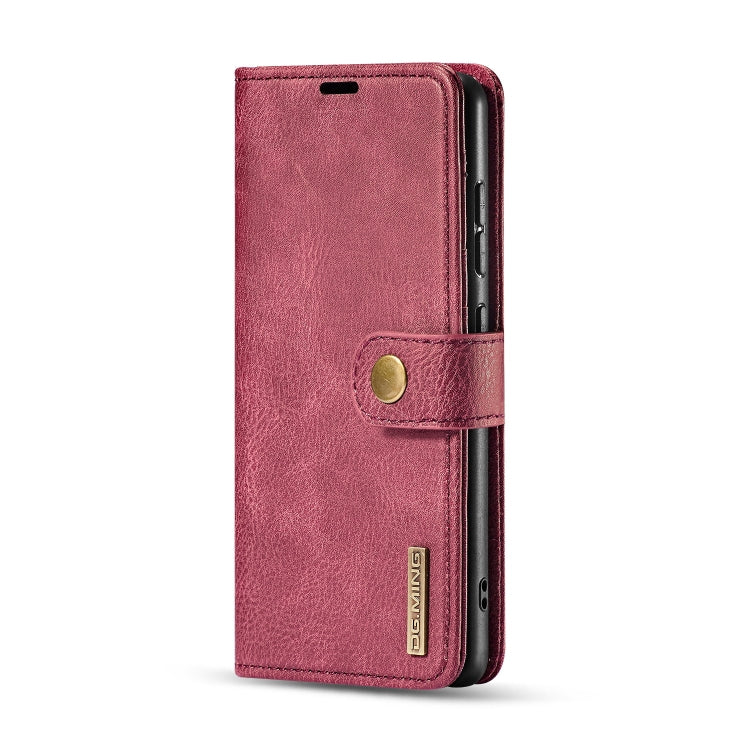For Galaxy A71 DG.MING Crazy Horse Texture Flip Detachable Magnetic Leather Case with Holder & Card Slots & Wallet