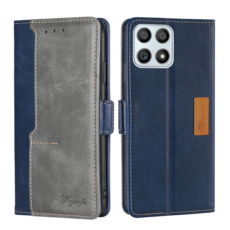 For Honor X30i Contrast Color Side Buckle Leather Phone Case