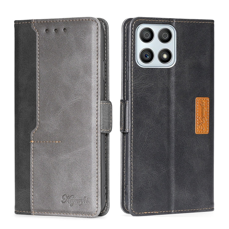 For Honor X30i Contrast Color Side Buckle Leather Phone Case