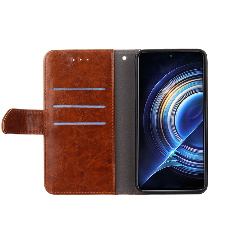 For Xiaomi Redmi K50 / K50 Pro Geometric Stitching Horizontal Flip Leather Phone Case