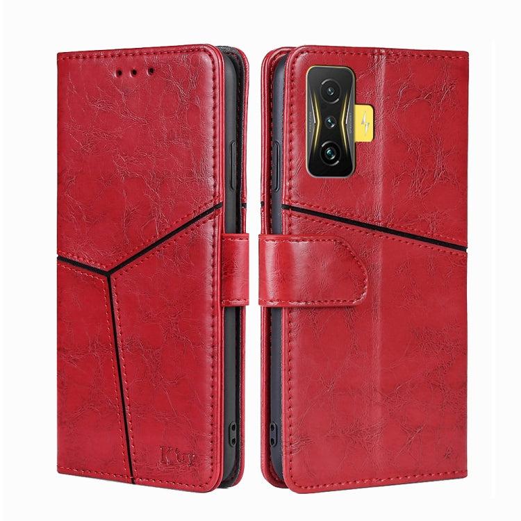 For Xiaomi Redmi K50 Gaming / Poco F4 GT Geometric Stitching Horizontal Flip Leather Phone Case