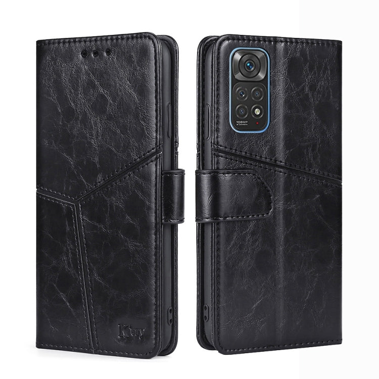 For Xiaomi Redmi Note 11 4G / Note 11S Geometric Stitching Horizontal Flip Leather Phone Case
