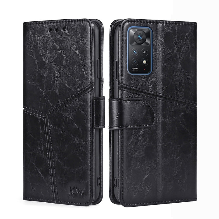 For Xiaomi Redmi Note11 Pro 4G / 5G Geometric Stitching Horizontal Flip Leather Phone Case