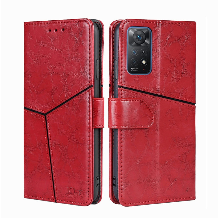 For Xiaomi Redmi Note11 Pro 4G / 5G Geometric Stitching Horizontal Flip Leather Phone Case