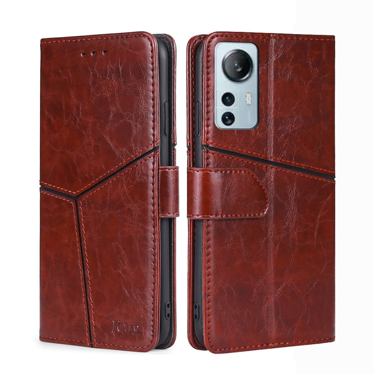 For Xiaomi 12 Lite Geometric Stitching Horizontal Flip Leather Phone Case