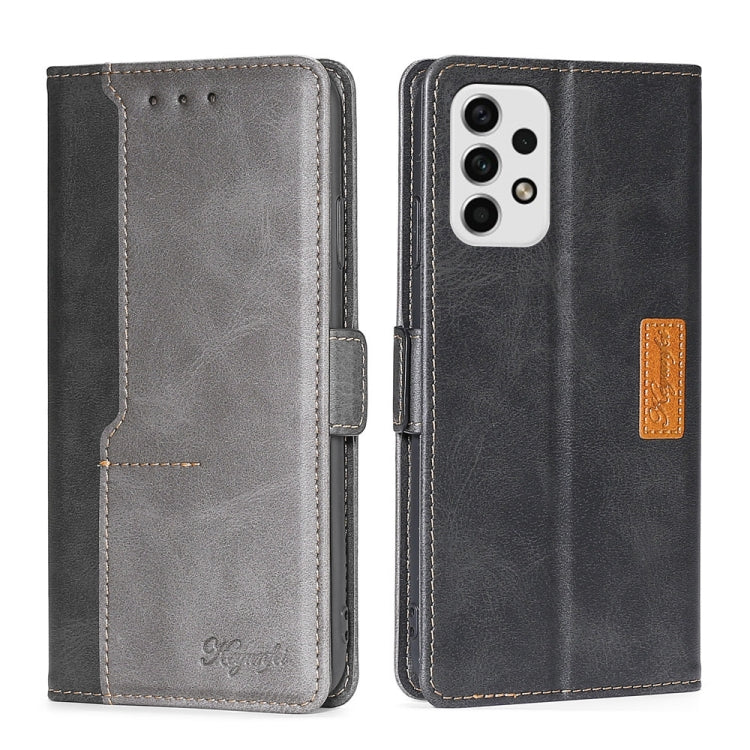 For Samsung Galaxy A23 5G Contrast Color Side Buckle Leather Phone Case