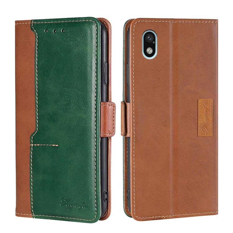 For Sony Xperia ACE III Contrast Color Side Buckle Leather Phone Case
