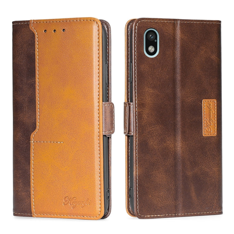 For Sony Xperia ACE III Contrast Color Side Buckle Leather Phone Case