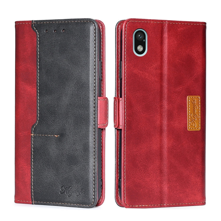For Sony Xperia ACE III Contrast Color Side Buckle Leather Phone Case