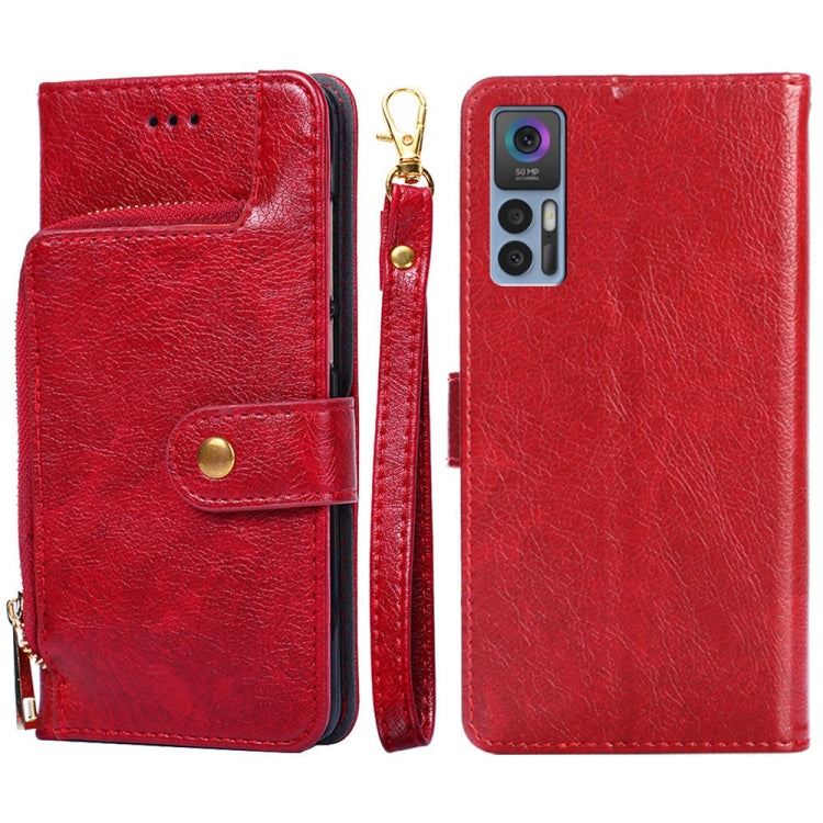 For TCL 30 5G/30 + 5G Zipper Bag Leather Phone Case