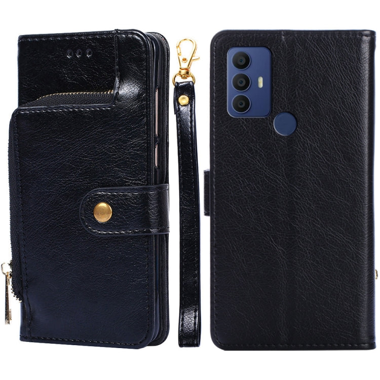 For TCL 30 SE/306/305/Sharp Aqous V6/Aqous V6 Plus Zipper Bag Leather Phone Case