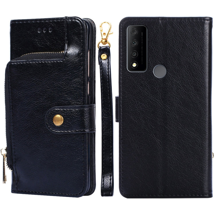 For TCL 30V 5G Zipper Bag Leather Phone Case