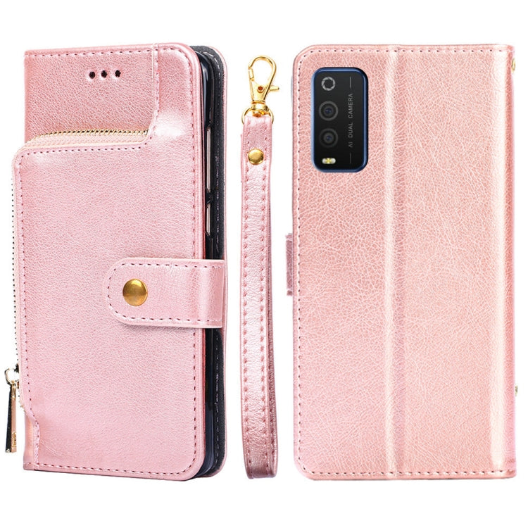 For TCL 205 Zipper Bag Leather Phone Case