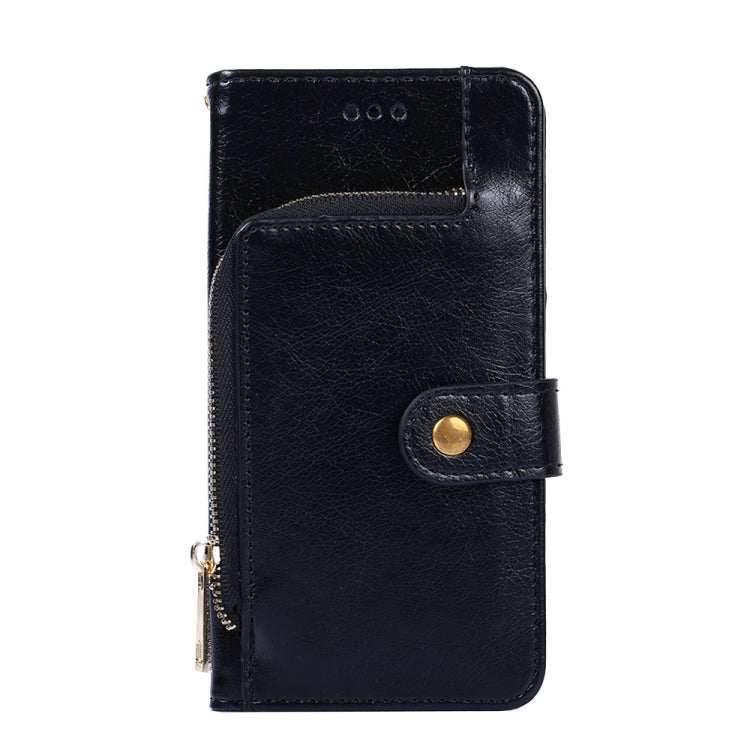 For alcatel  Axel/Lumos Zipper Bag Leather Phone Case