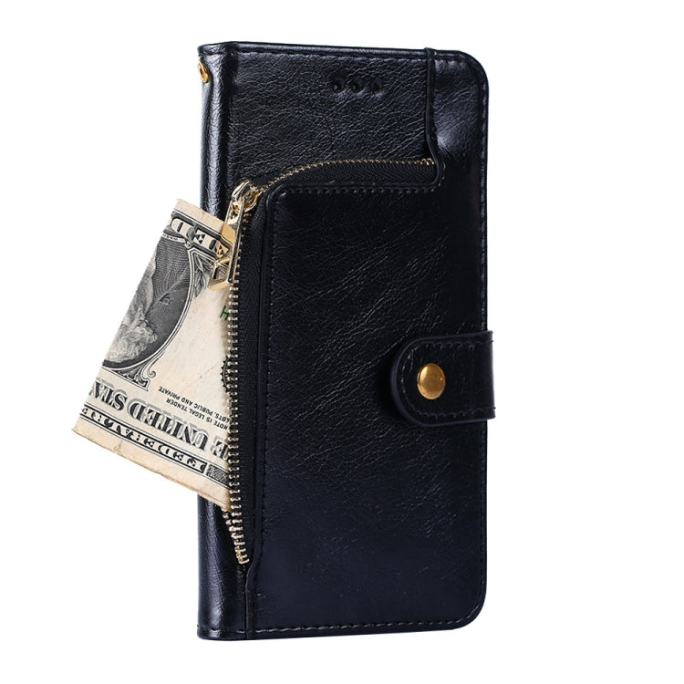 For alcatel  Axel/Lumos Zipper Bag Leather Phone Case