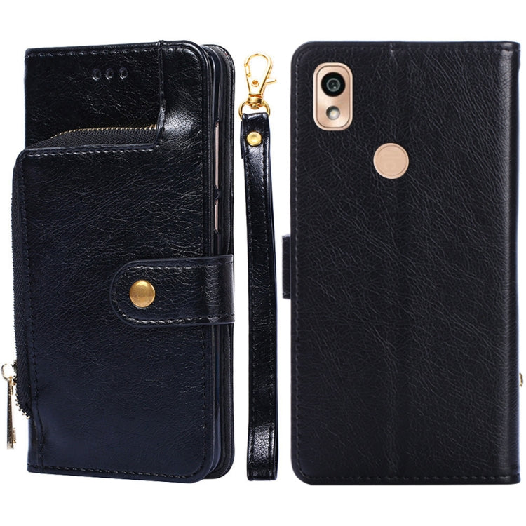 For Kyocera KY-51B Zipper Bag Leather Phone Case