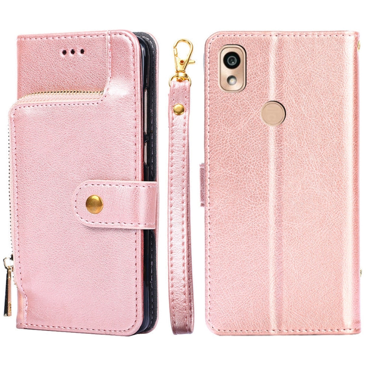 For Kyocera KY-51B Zipper Bag Leather Phone Case
