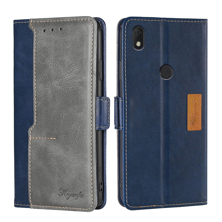 For Alcatel  Axel/Lumos Contrast Color Side Buckle Leather Phone Case