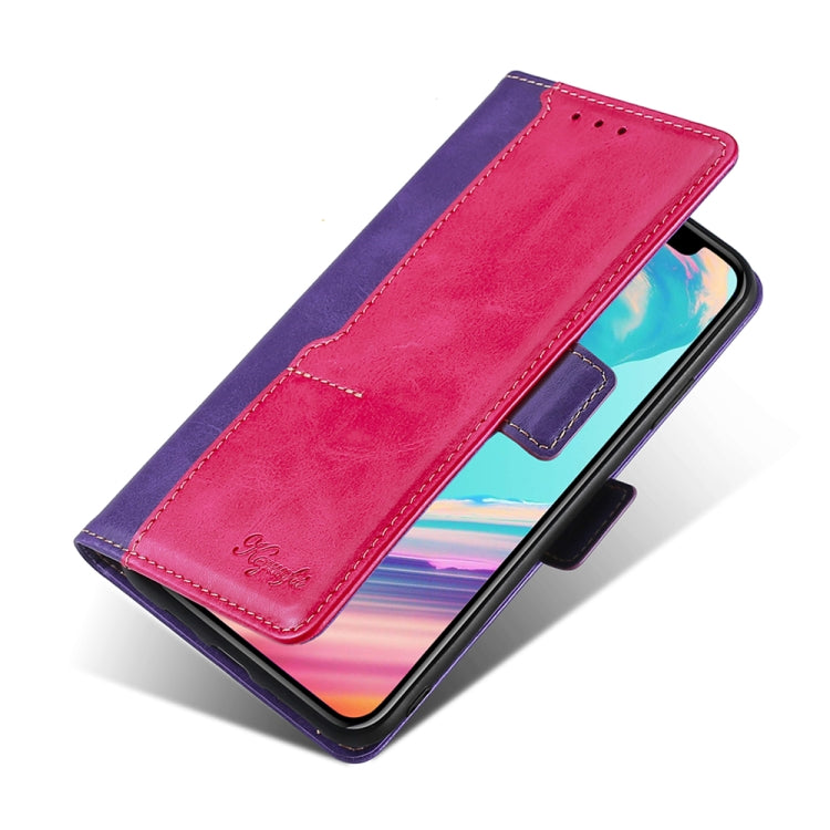 For Alcatel  Axel/Lumos Contrast Color Side Buckle Leather Phone Case