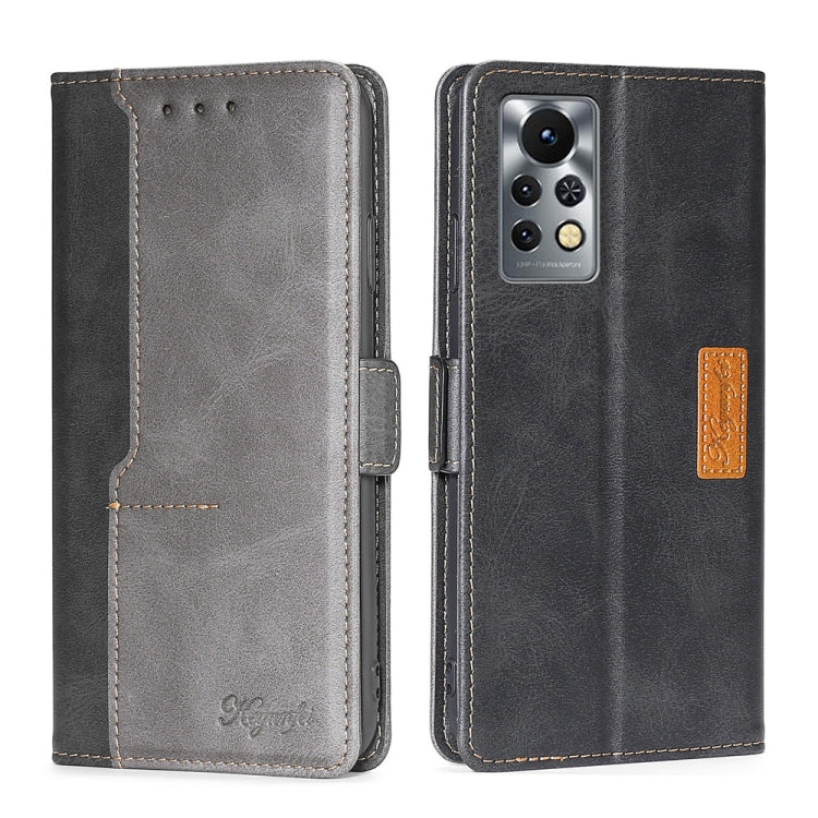 For Infinix Hot 11S/X6812 Contrast Color Side Buckle Leather Phone Case