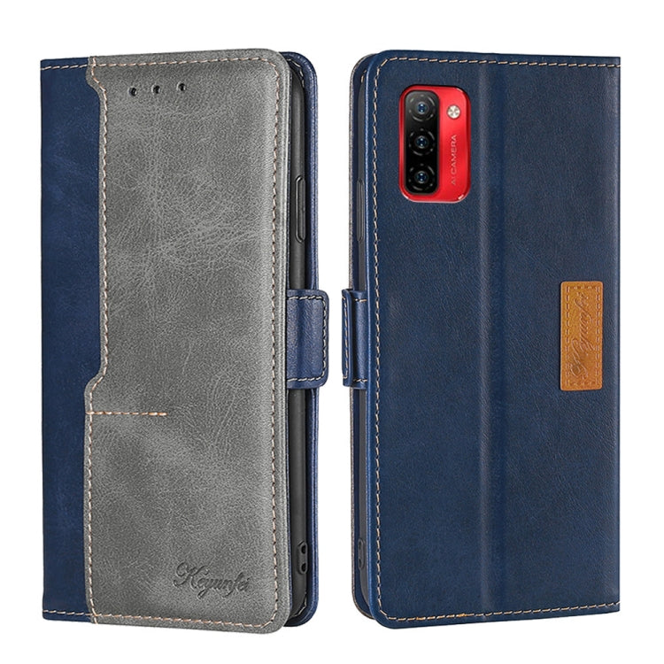 For Ulefone Note 12P Contrast Color Side Buckle Leather Phone Case