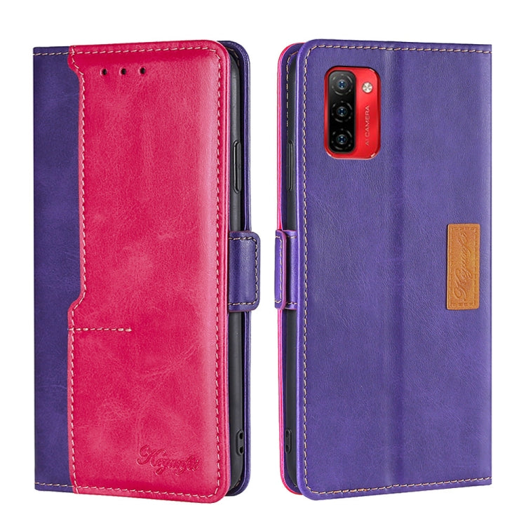 For Ulefone Note 13P Contrast Color Side Buckle Leather Phone Case
