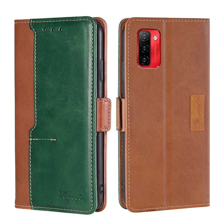 For Ulefone Note 13P Contrast Color Side Buckle Leather Phone Case
