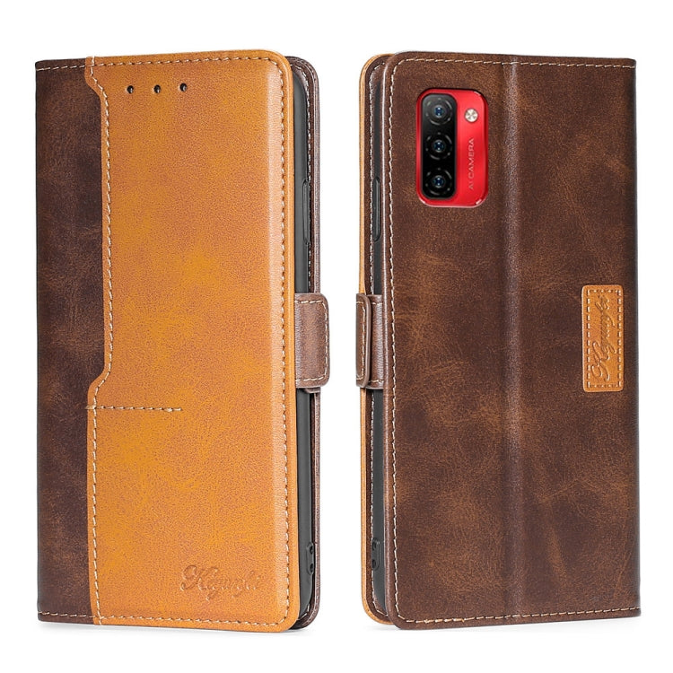 For Ulefone Note 13P Contrast Color Side Buckle Leather Phone Case