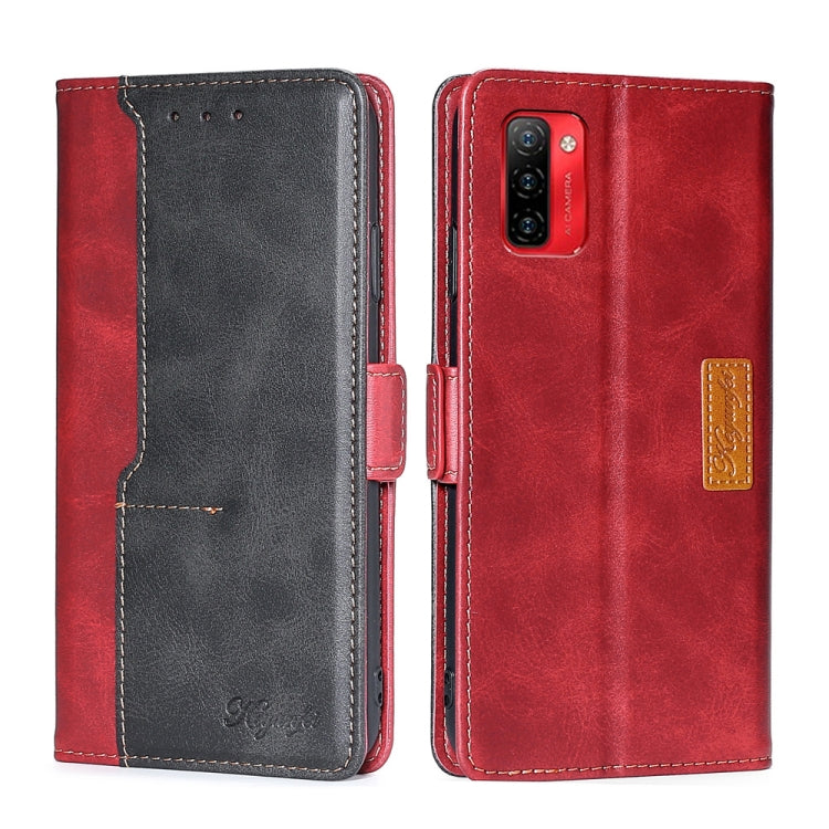 For Ulefone Note 13P Contrast Color Side Buckle Leather Phone Case