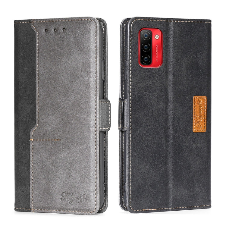 For Ulefone Note 13P Contrast Color Side Buckle Leather Phone Case